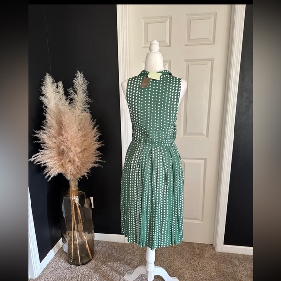 NWT Anthropologie 11.1 Tylho Brynn Green Polka Dot Dress 
Size Medium - Picture 6 of 12